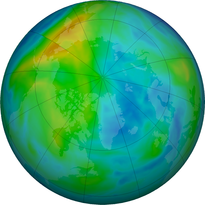 Arctic ozone map for 20 October 2021